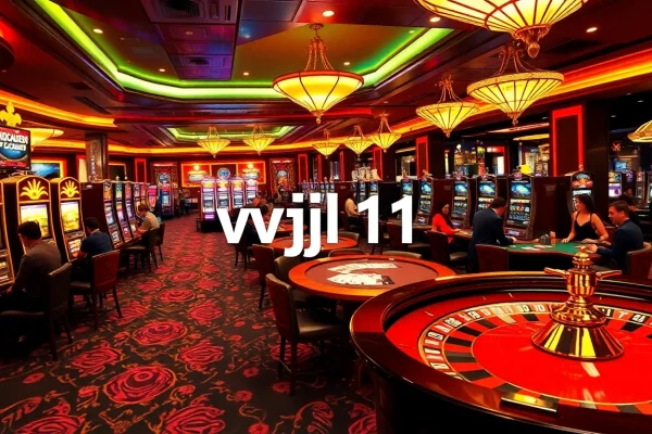 Players enjoying a thrilling night at the casino with vvjl 11-themed slot machines and vibrant gaming tables.