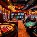 Experience high-stakes gambling action at DEBET with vibrant slots and lively poker tables.