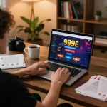 Player enjoying a strategic gambling session on 999E, focused on the online gameplay interface.