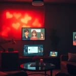 Engaging scene showcasing the addictive world of nsfw ai with diverse characters and modern technology.