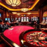 Players enjoying intense action at QQ88 casino tables with vibrant ambiance.