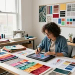 Creative process in textiles design with sunwin fabrics and vibrant patterns