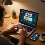 Engaging with 888now đăng nhập for live dealer blackjack at home, highlighting strategy and comfort.