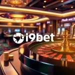 Experience the excitement of i9bet at a luxurious casino with roulette, slots, and betting action.