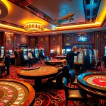 Experience the elegance of dh88 with players enjoying thrilling table games in a luxurious casino setting.