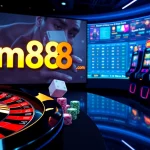 Engaged player expertly wagering on hm88 com live roulette table with vibrant chips and digital sports odds
