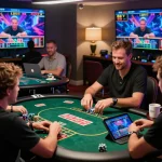 Players engaging in online gambling with rikbet, showcasing live dealers and vibrant game animations.