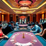 Exciting gameplay at nhà cái jun88 with diverse players engaging at luxury casino tables.