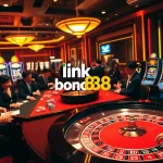 Experience thrilling gameplay at link bong88 with vibrant casino visuals featuring roulette and slots.