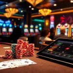Experience the excitement of gambling at https://tg88.black/ with vibrant poker chips and a roulette wheel.
