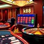 Experience the excitement of nk88 with an engaging casino scene featuring vibrant slot machines and premium tables.