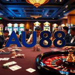 Players enjoying high-stakes games at AU88 Casino, showcasing vibrant gaming atmosphere.