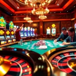 Experience the vibrant casino action at https://bl555.rocks featuring poker tables and slot machines.