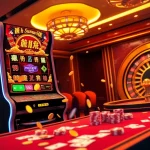 Nổ hũ Sunwin slot machine showcasing vibrant graphics and winnings in an exciting casino environment.