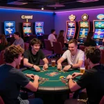 Players enjoying exciting games at BK8 gaming lounge, sharing strategies and laughter.