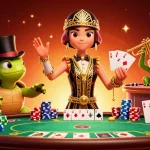 Engage with Sv88 at a vibrant casino scene featuring a poker-themed 3D illustration.
