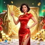 Experience the winning thrill at 13win with vibrant casino characters and golden treasures.