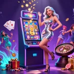 Engage with ดูหนังออนไลน์ while enjoying a thrilling jackpot celebration in a vibrant casino scene.