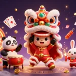 Experience the excitement of OK365 Link with vibrant gambling elements in a festive celebration.
