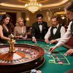 Experience go88vn roulette excitement with players betting and a croupier spinning the wheel.