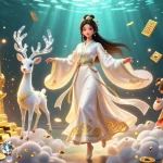 Experience the thrill of winning at 89king with a vibrant online casino illustration showcasing slot reels and treasures.