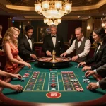 Players placing bets at the lively king88 roulette table showcasing an inviting casino atmosphere.