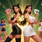 Win big with contabilidad-inspired gameplay featuring twin Asian women in a casino setting.