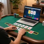 Play blackjack at hz88 with engaging gameplay on a laptop in a cozy home environment