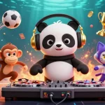 Experience thrilling gaming at ALO8 COM with a vibrant casino scene featuring unique characters.