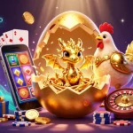Experience thrilling gameplay with 66b, featuring a dragon on poker chips and dynamic casino elements.