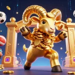 Experience betting with 8XBET, a vibrant casino scene featuring golden elements and dynamic sports.