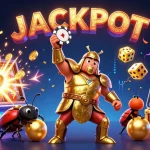 Play and win with rs88 in this vibrant, detailed casino scene featuring dynamic game elements.