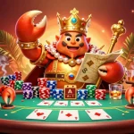 Engage in winning strategies at xx88 poker tables with crab empire treasures and vibrant casino elements.