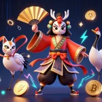Engage in thrilling wins with pg99, featuring vibrant 3D characters amidst glowing crypto elements.