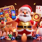 Experience top slots with S666 as Santa and friends enjoy a vibrant casino scene.